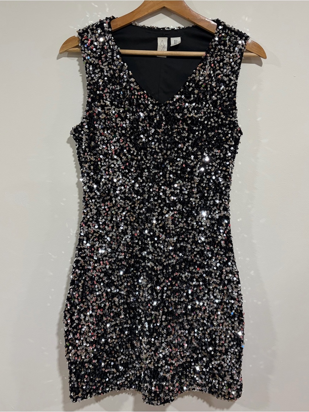 NWT Joie Silver Metallic Sequin Sleeveless Bodycon Mini Dress Women’s size small